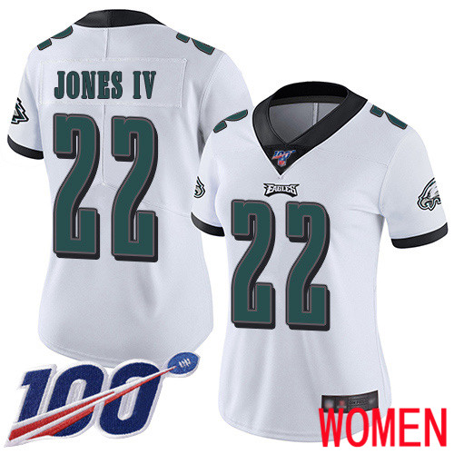 Women Philadelphia Eagles #22 Sidney Jones White Vapor Untouchable NFL Jersey Limited Player Season->youth nfl jersey->Youth Jersey